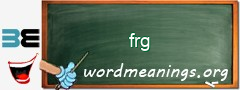 WordMeaning blackboard for frg